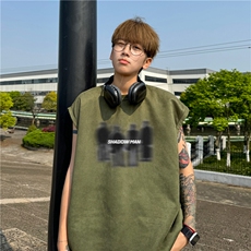 夏季新款得物抖音高品质潮流印花坎肩宽松背心BXJP280-特批19控38，男装背心/马甲，星座605(原A050)