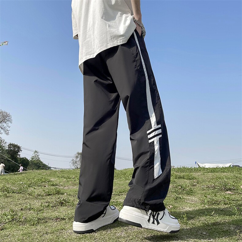 撞色拼接束脚裤男夏季薄款百搭潮流休闲宽松垂感直筒裤K0582-P38,男装休闲裤,星座308B-2