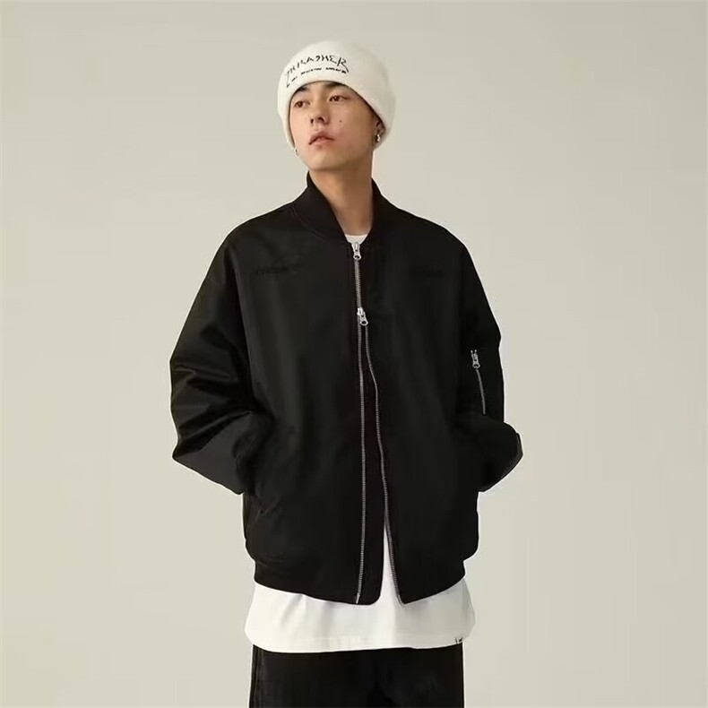 FROMWRTING字由刺绣飞行员夹克外套男潮牌春秋季宽松棒球服女上衣,男装夹克,星座715-4