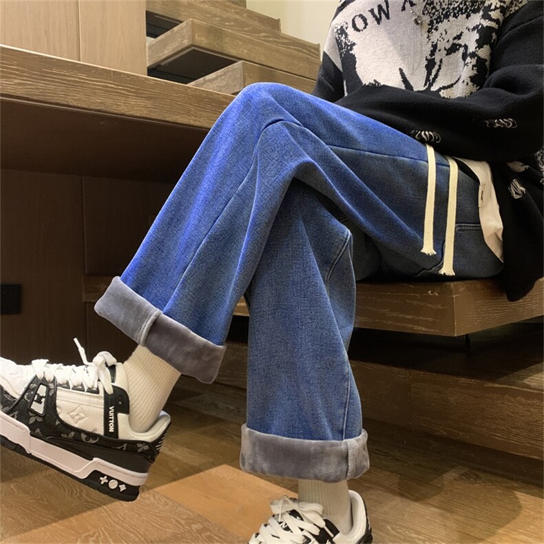 5万深度库存！冬季加绒牛仔裤男休闲裤A080-9291-常规P35加绒P45图片