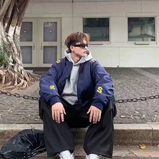 美式高街刺绣字母立领飞行夹克男春秋新款小众百搭棒球服情侣，男装夹克，星座1210-1