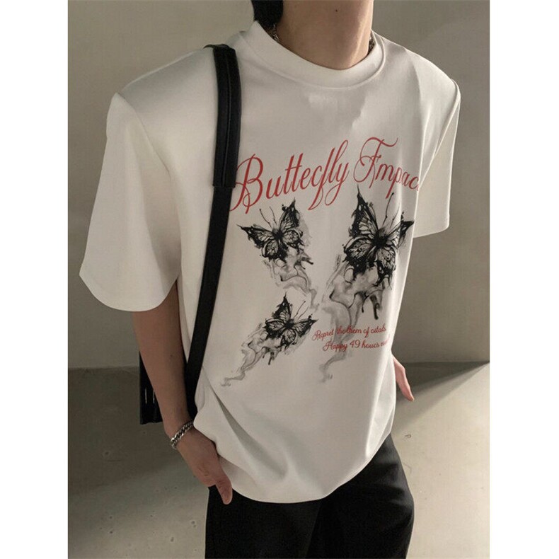 网图垫肩潮现货圆领高街圆领印花短袖T恤DJ903-P35，男装T恤，电商C310-1