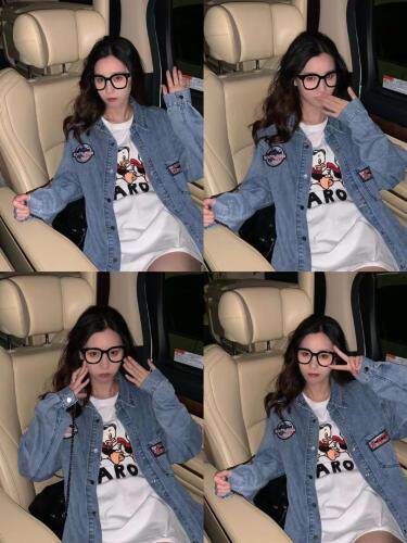 现货外套，配上小鸭子T恤，春天亮的风景线，女装T恤，她西子