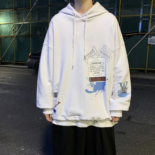 2023春季宽松连帽卫衣男潮流百搭外套WY301P38图片