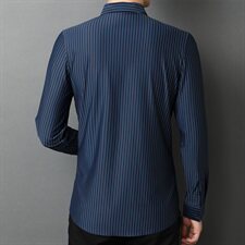 E981钱塘2020-2秋冬高品质男士无痕精品条纹衬衫P100主推，男装衬衫，钱塘207-2