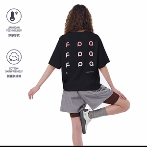 网图-抖音现货潮白花灰高品质三本针圆领短袖T恤2751-P35图片
