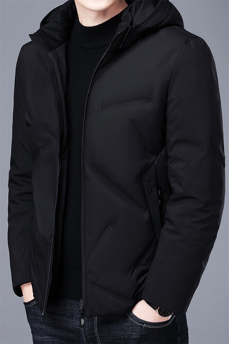2023冬季新款男士连帽加厚保暖羽绒服中年男装宽松免烫休闲外套,男装羽绒服,电商B212（原钱塘6029）