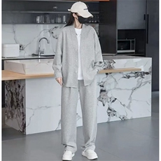 网图开衫休闲套装TZ118-P120上衣W116-P65裤子KK117-P55可单卖，男装休闲套装，星座1213