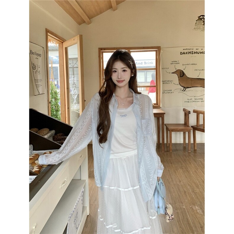 减龄提花衬衣休闲宽松长袖衬衣2025新款百搭简约时尚防晒衬衣上衣,男装衬衫,星座506A