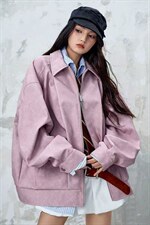 网络图慎用!图片只做展示仿鳄鱼皮美式大码粉色皮衣男JK78118P95，男装皮衣，星座226-2