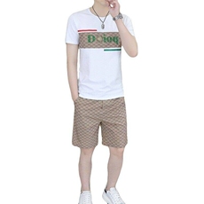 83659-P60欧货男士t恤短袖短裤休闲套装夏季潮牌新款男装一套搭配，男装T恤，电商D310B-1