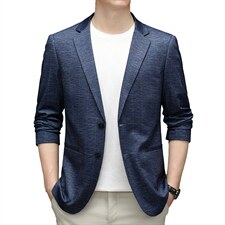 春秋季西服男中年爸爸秋装外套休闲时尚百搭小西装中老年单西男装，男装西服，电商B212（原钱塘6029）