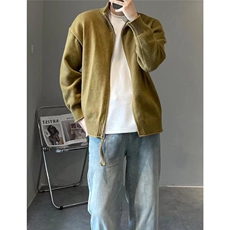 立领针织开衫外套男士春秋冬季2025新款慵懒风外穿宽松休闲毛衣潮，男装针织衫/毛衣，星座506A