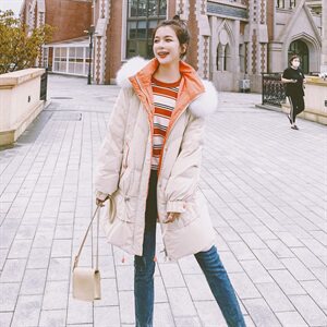 现货 271-8802-P175 大毛领中长款棉衣外套 控248图片
