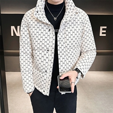 店主风冬季字母立领羽绒服男休闲保暖外套备大货B328-9901-P165，男装羽绒服，电商B328