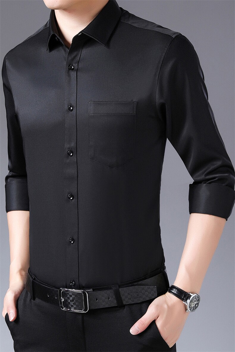 DN5081男式服装秋新款衬衫男长袖翻领休闲四季可穿衬衣P58,男装衬衫,电商B360
