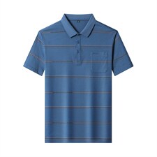 PJ02368男式2023年夏季新款纯棉T恤衫男短袖翻领休闲polo体恤P55，男装T恤，电商B360