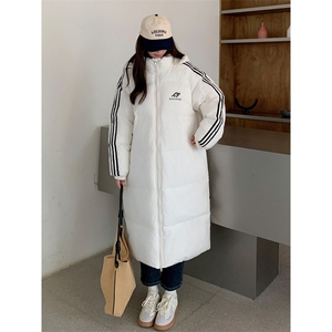 羽绒服女中长款2025冬季新款活帽韩版bf宽松ins外套棉服C601-P120图片