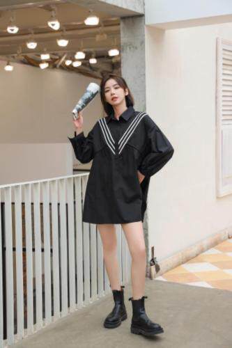 2021早秋新款衬衣韩版修身显瘦中长款,其它,蜜思优沫