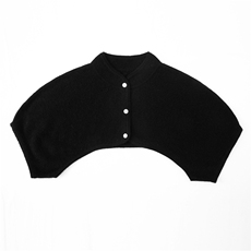 2025年新款百搭女士潮流半高领系扣披肩，披肩，窄众羊绒