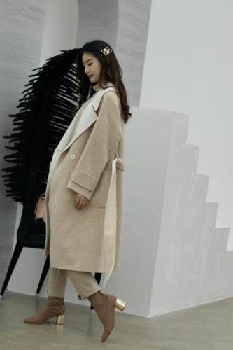 冬季新款双面羊绒大衣，女装，拉嘉图