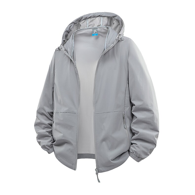 新高品质连帽防晒衣男士夏季运动休闲防晒防紫外线皮肤衣976-P50，男装防晒衣，星座1403A