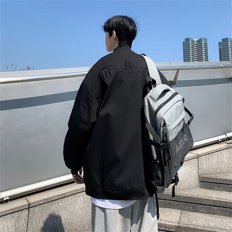 长袖男潮春秋标准简约潮流外穿青春流行棒球领文艺新款夹克拉链,男装夹克,星座1210-1