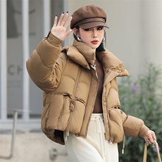 现货新款冬装2024年韩版纯色休闲新90绒白鸭绒羽绒服，女装羽绒服，琦鑫阁（原依鑫阁）