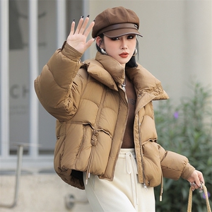 现货新款冬装2024年韩版纯色休闲新90绒白鸭绒羽绒服图片