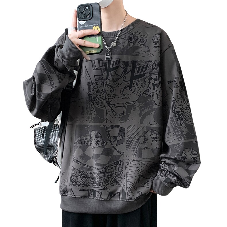 秋冬潮流印花卫衣男宽松休闲W6658小码P32大码P37,男装卫衣,星座1107-1