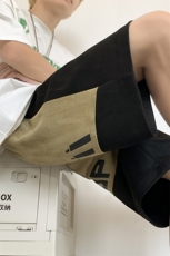 XZ514-2-1520-P43拼接印花休闲短裤男麂皮绒男学生运动五分裤子，男装休闲裤，星座514-2(原B239)