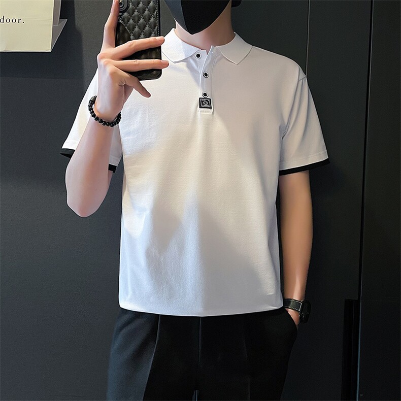 社会小伙轻熟店主风假两件袖子polo衫t恤男A210-A317-P58控78,男装T恤,星座210-3