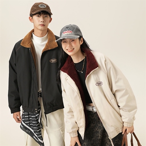 2025冬季新款男装日系潮牌两面穿宽松休闲棉服加厚外套MY388-F165图片