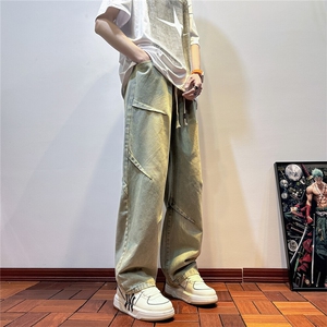 k1077-p55-控78  现货宽松拉链cleanfit牛仔裤马丁靴黑暗图片