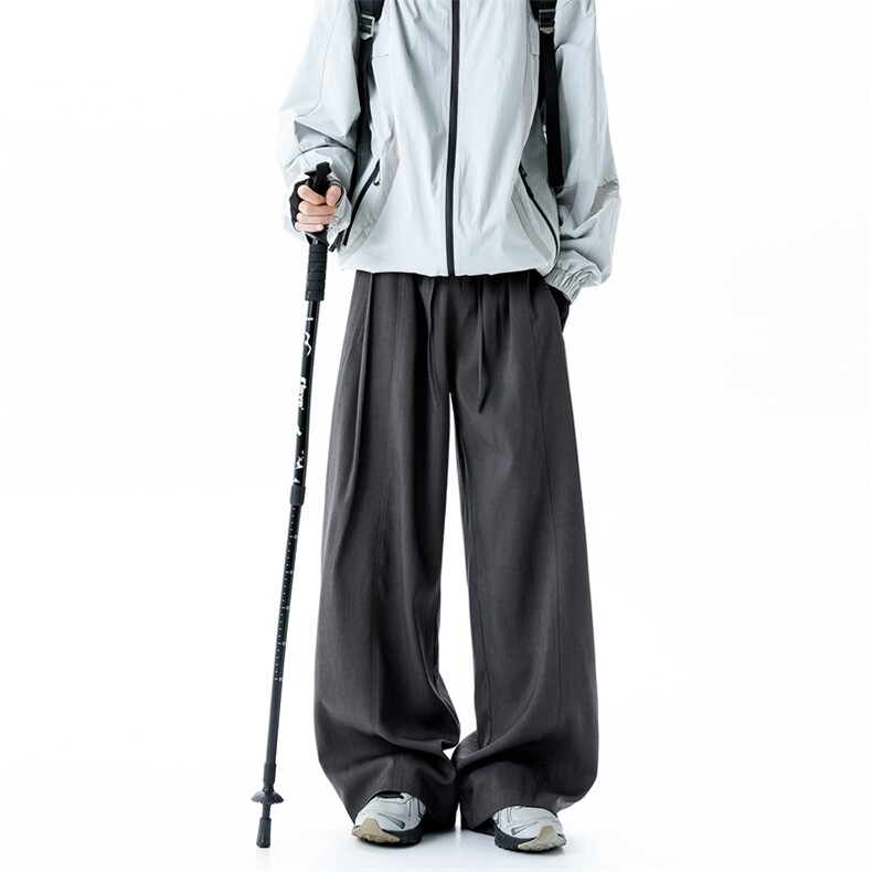 春季新款现货男女同款直筒弯刀休闲裤DSA157B-K2611-P45图片