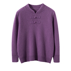 时尚儿童毛衣古风盘扣设计保暖舒适高品质针织衫，童装毛衣，宏杨羊绒