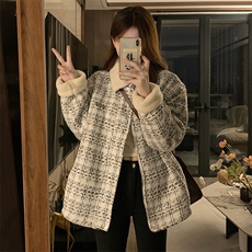 C861-P125冬季两面穿棉服女ins小香风加绒羊羔毛外套风外套棉衣，男装棉衣，星座911-2(原星座613-2）