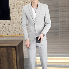 T2201-P1302025秋季时尚男士纯色西服西裤两件套装，男装西服，星座507A（原星座306B-2）