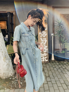 现货－夏季新品牛仔刺绣连衣裙350-P125-K188图片
