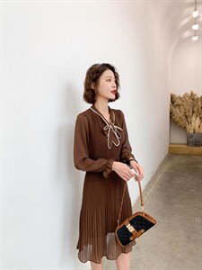 秋冬新款女装时尚韩版宽松大码显瘦连衣裙,女装连衣裙,荷塘月色