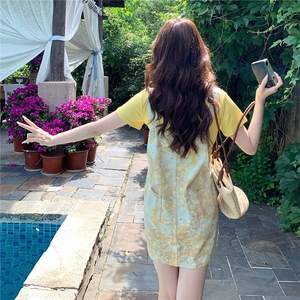 新款现货!黄色牛仔套装-845-P155K230图片