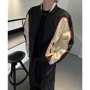B221美式ins高街暗黑痞帅型男机车服外套上衣SY2306-P90控118