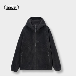 网图 结构设计摇粒绒户外秋冬保暖连帽外套男女情侣装 G1160 P75图片