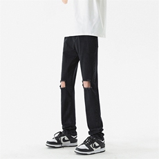 破洞牛仔裤修身B342-K7037-P60控78，男装牛仔裤，电商B342