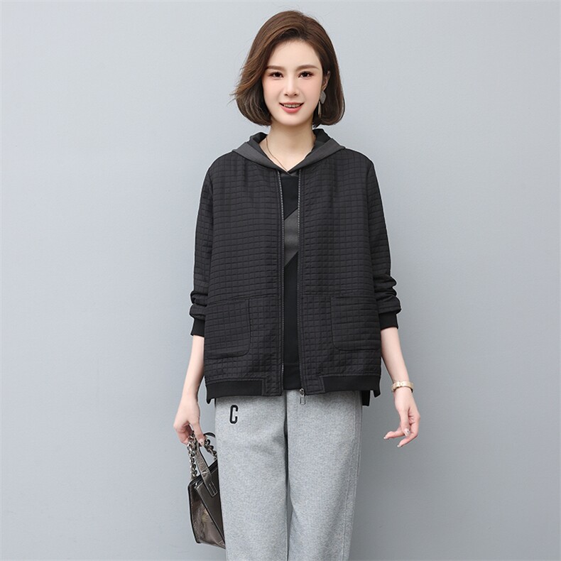2023年春季新款潮韩版夹棉女长袖宽松显瘦休闲外套,女装短外套,独衣靓