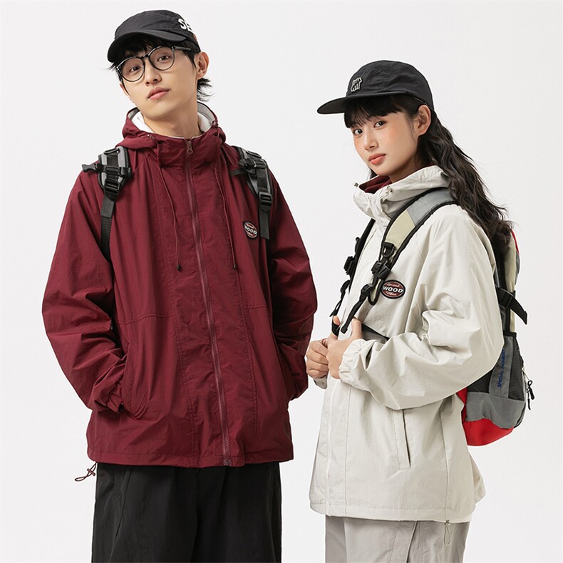2026春季新款男装日系潮牌宽松连帽纯色外套休闲夹克JK570-F119,男装夹克,电商A101（原外27）