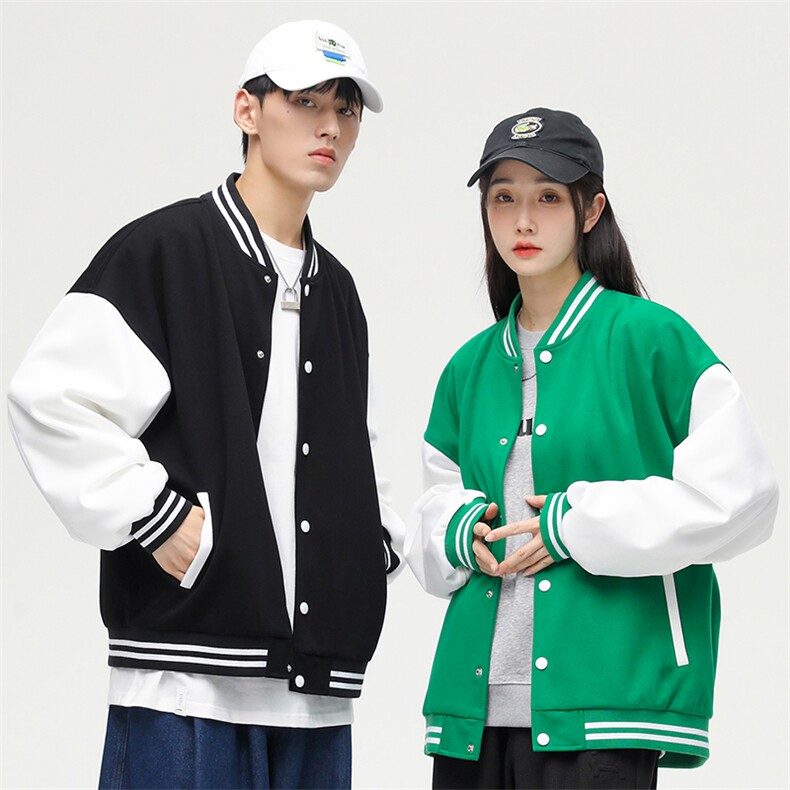 春秋季棒球服外套新款ins潮情侣学生休闲针织夹克A305-DF32-P75,男装夹克,电商B306