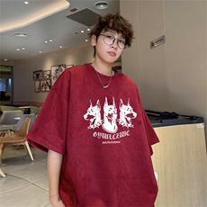 2024夏季新款麂皮绒圆领短袖T恤RT425-特P19控38，男装T恤，电商B370