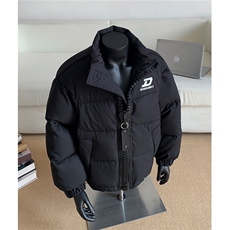 假模冬装美式重磅刺绣棉衣大拉链情侣棉服立领外套男H1027P148，男装棉衣，电商A341