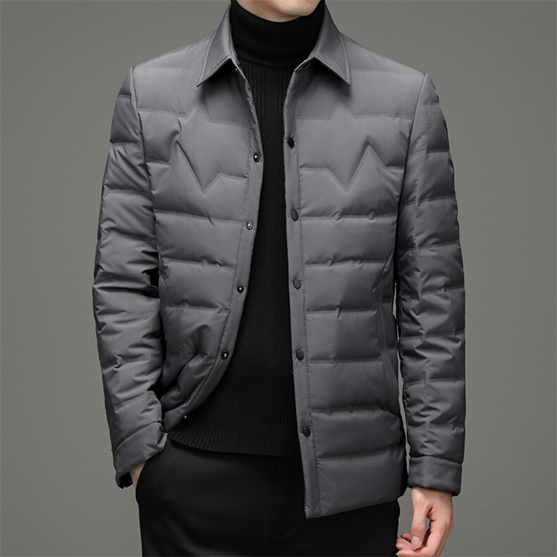 BZS8011钱塘2020-2秋冬中年男士翻领商务休闲羽绒服外套货稳P180,男装羽绒服,钱塘207-2
